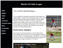 Tablet Screenshot of district10littleleague.org